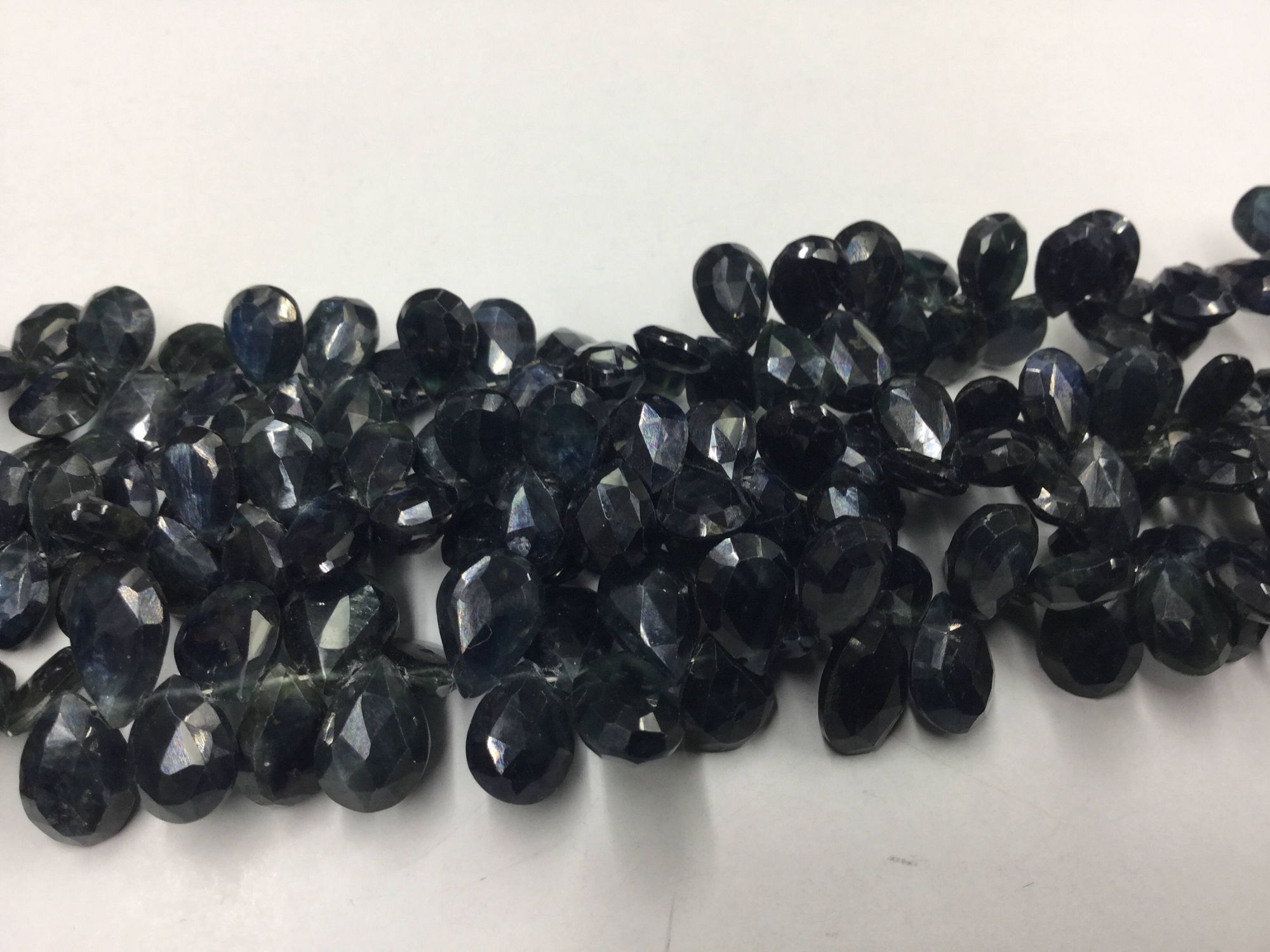 Shaded Blue Sapphire Pears Faceted