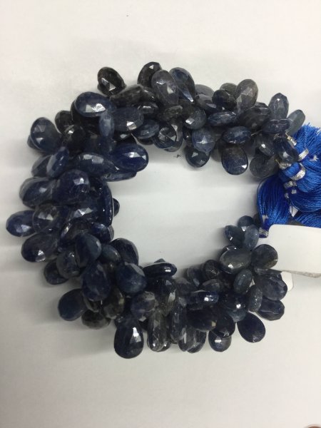Shaded Blue Sapphire Pears Faceted