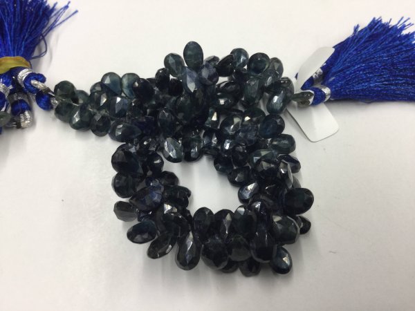 Shaded Blue Sapphire Pears Faceted