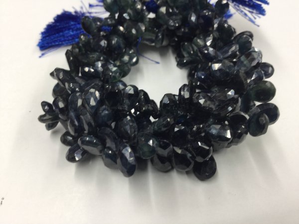 Shaded Blue Sapphire Pears Faceted