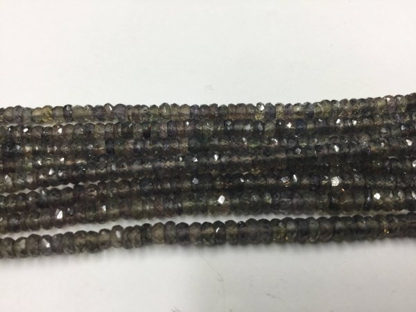Shaded Brown Sapphire Rondelles Faceted