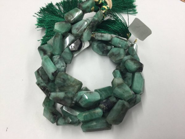 Shaded Emerald Nuggets Faceted