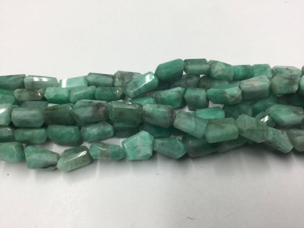 Shaded Emerald Nuggets Faceted