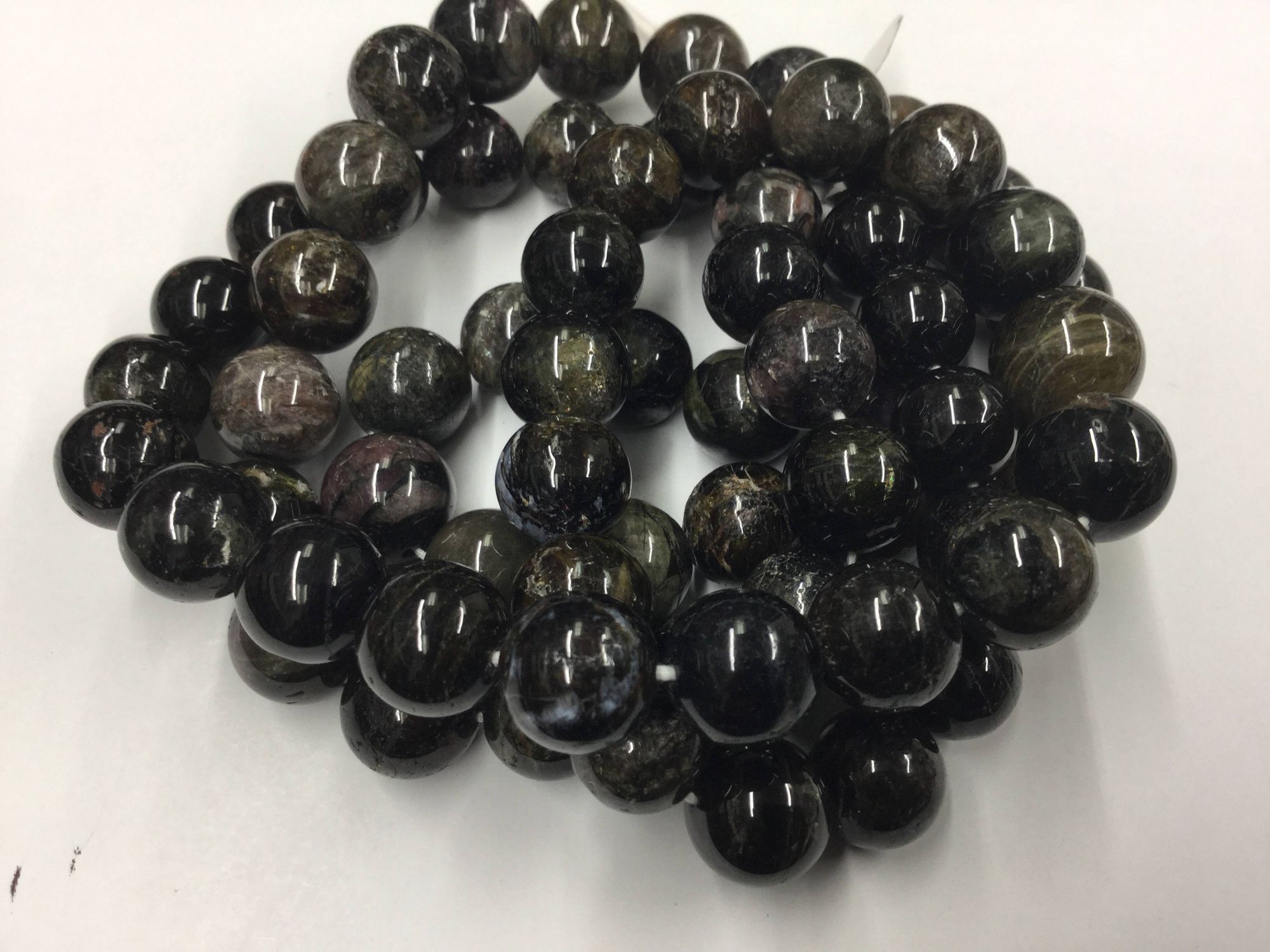 Shaded Green Tourmaline Rounds Smooth