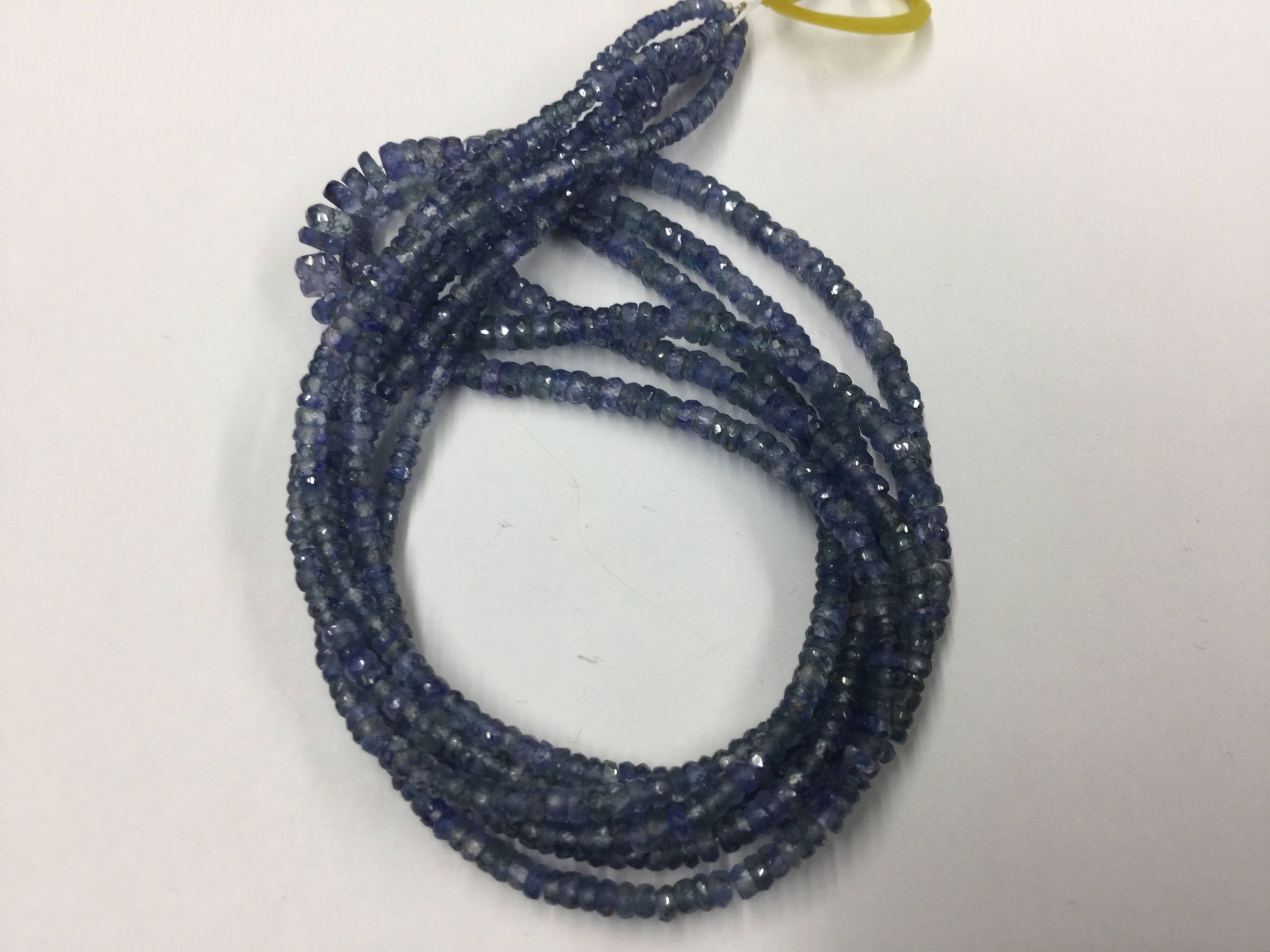 Shaded Light Blue Sapphire Rondelles Faceted