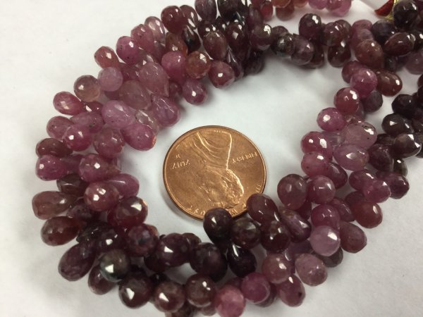 Shaded Sapphire Drops Faceted