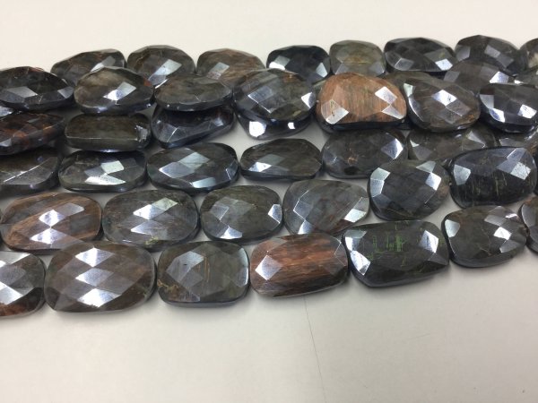 Silver Moonstone Nuggets Faceted