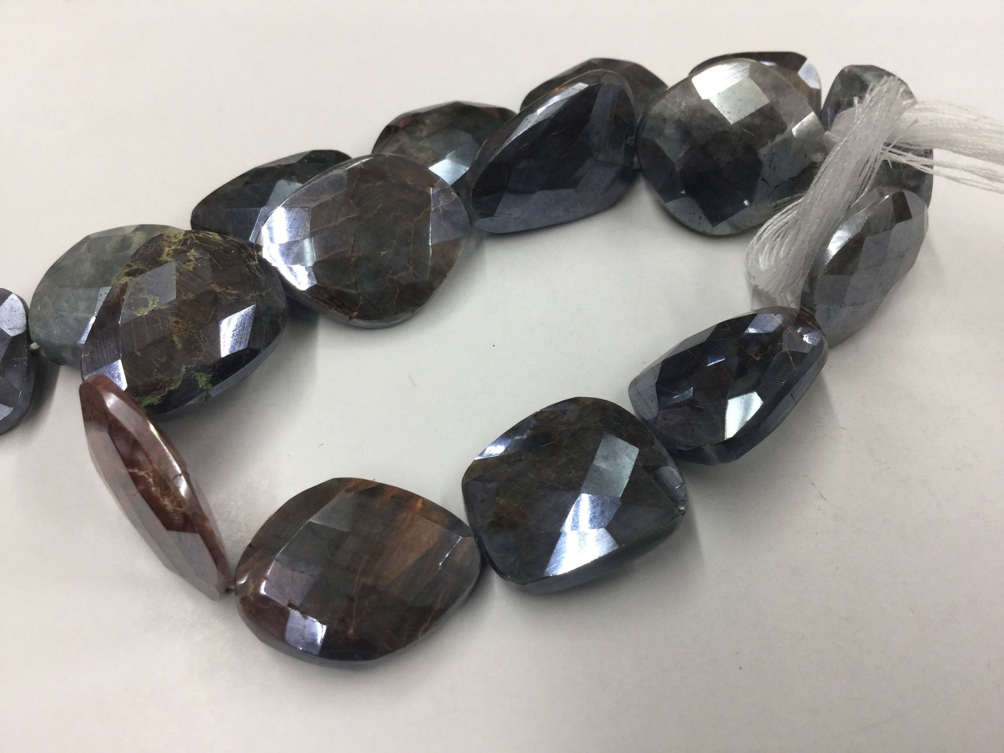 Silver Moonstone Nuggets Faceted