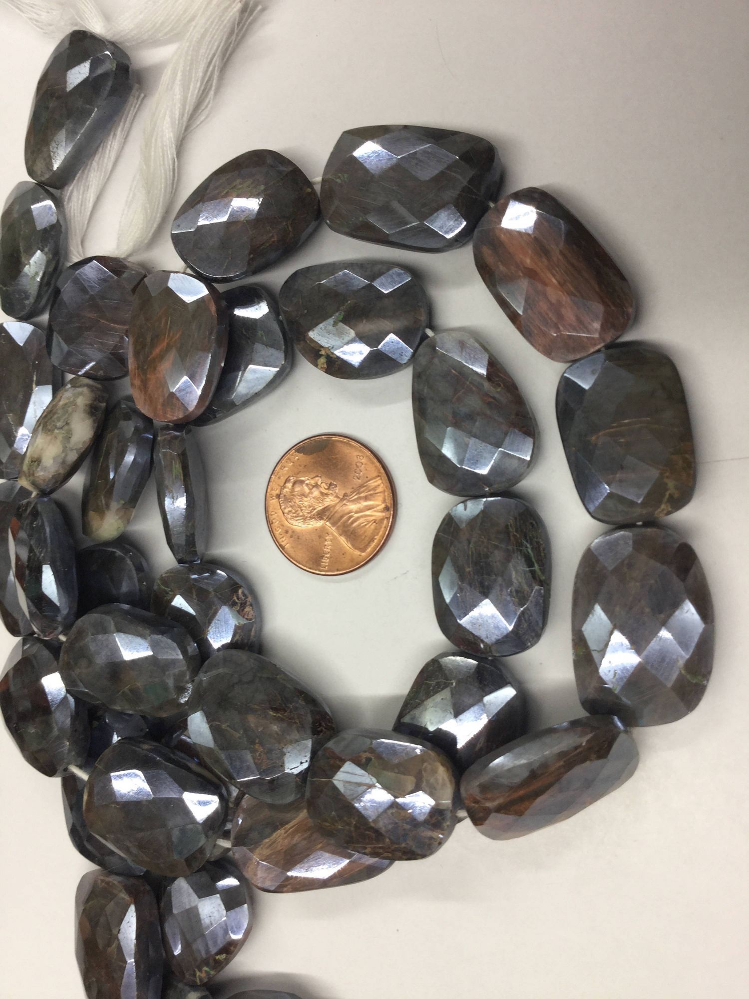 Silver Moonstone Nuggets Faceted