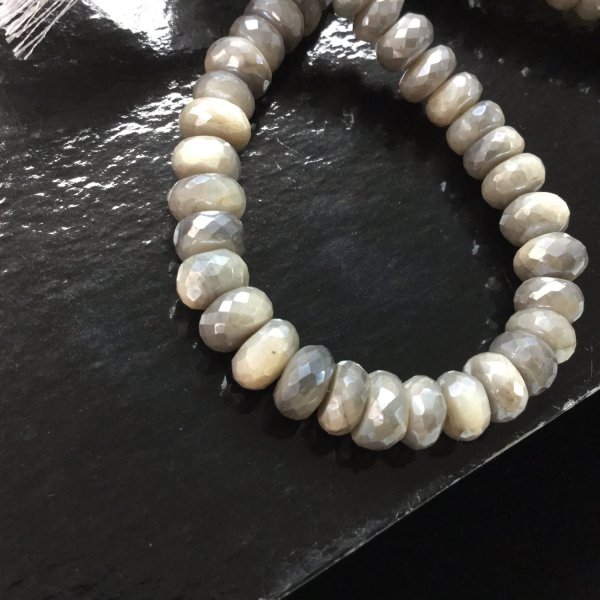Moonstone  Coated Rondelles Faceted