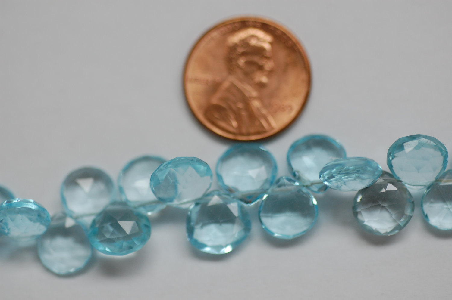 Sky Blue Hydro Quartz Hearts
