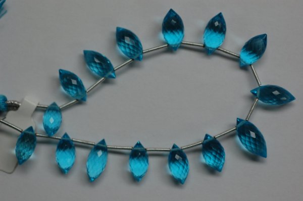 Sky Blue Hydro Quartz Puff Marquise