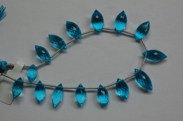 Sky Blue Hydro Quartz Puff Marquise