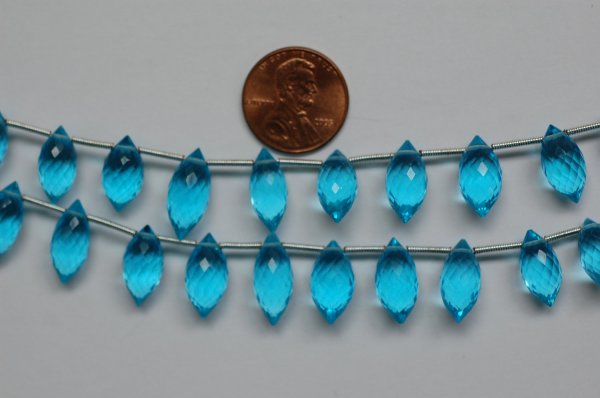 Sky Blue Hydro Quartz Puff Marquise