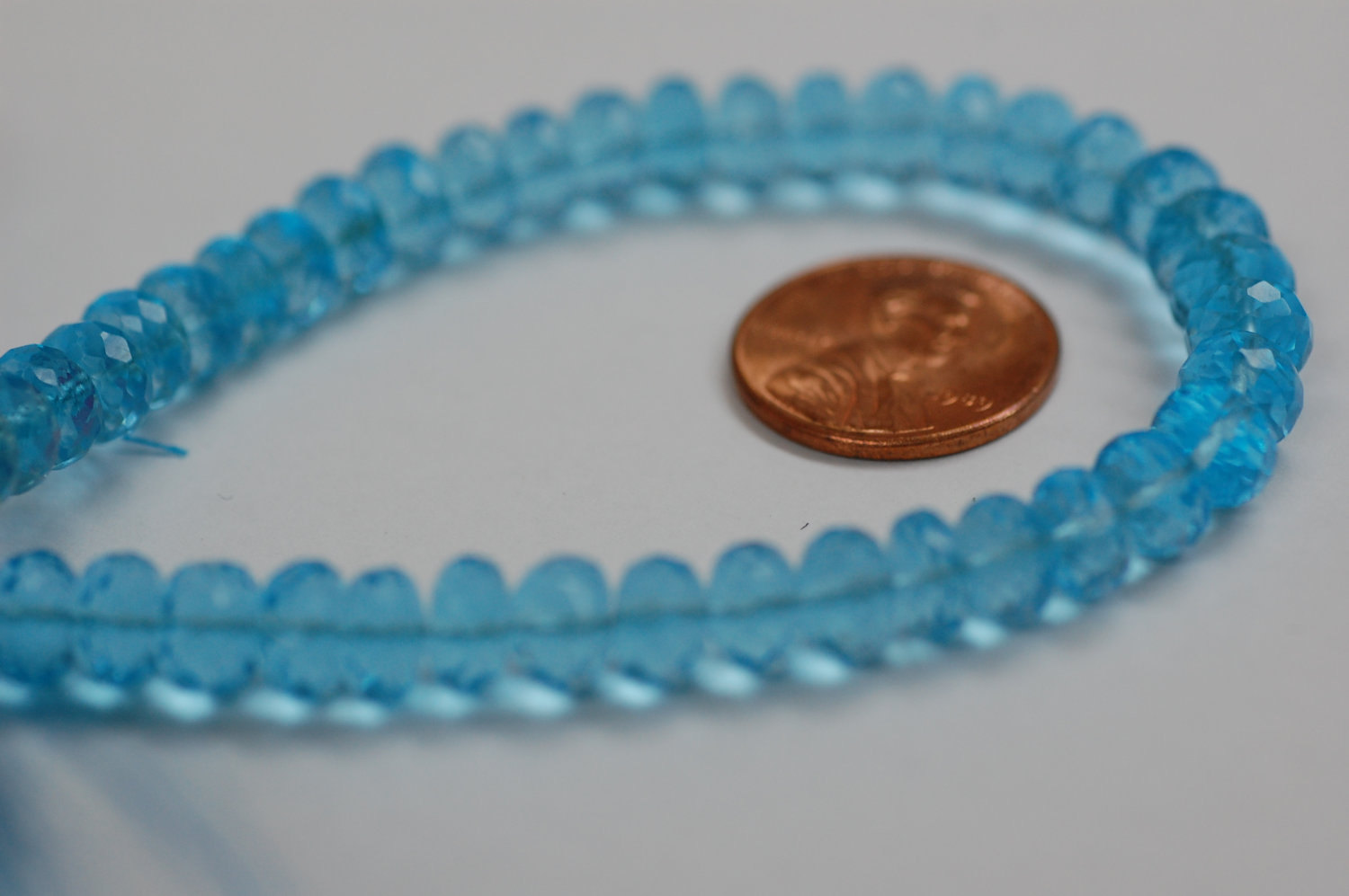 Sky Blue Hydro Quartz Rondelle