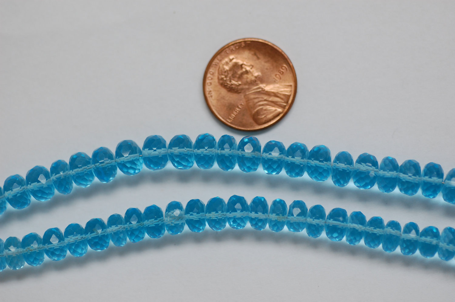 Sky Blue Hydro Quartz Rondelle