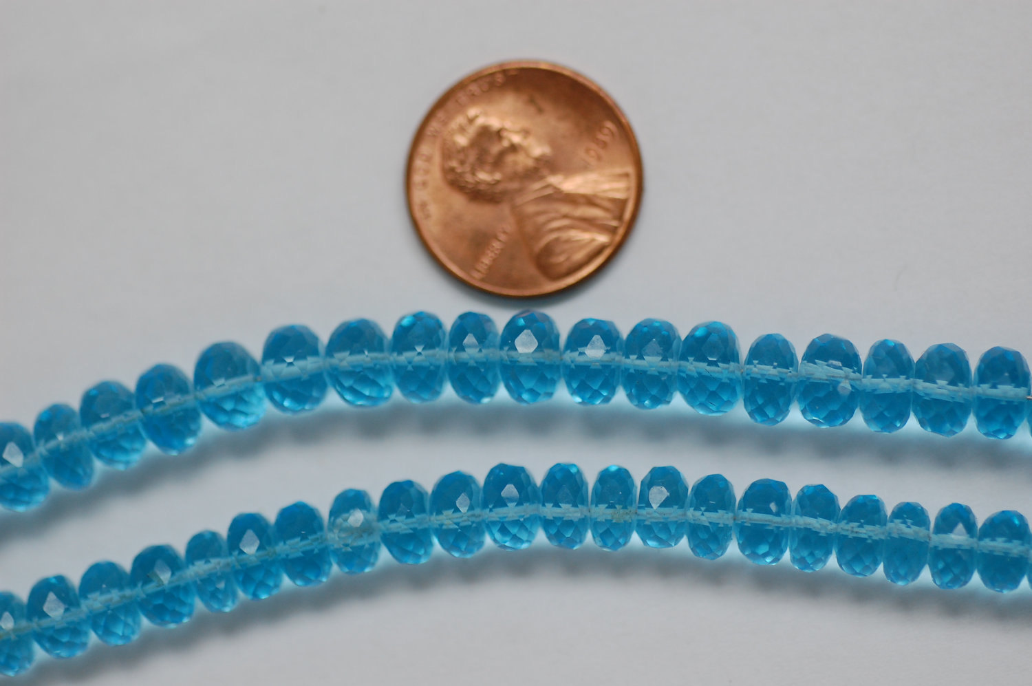 Sky Blue Hydro Quartz Rondelle