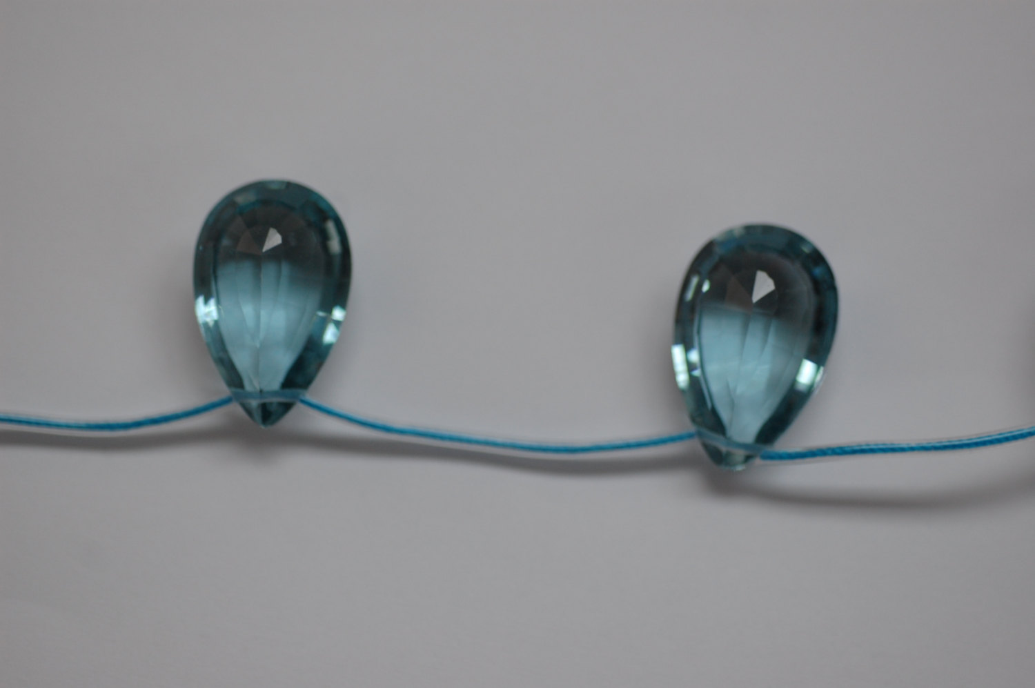 Sky Blue Quartz Pear Concave Cut (Radiated)