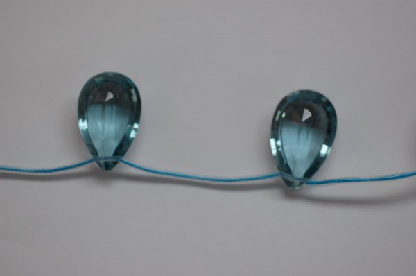 Sky Blue Quartz Pear Concave Cut (Radiated)