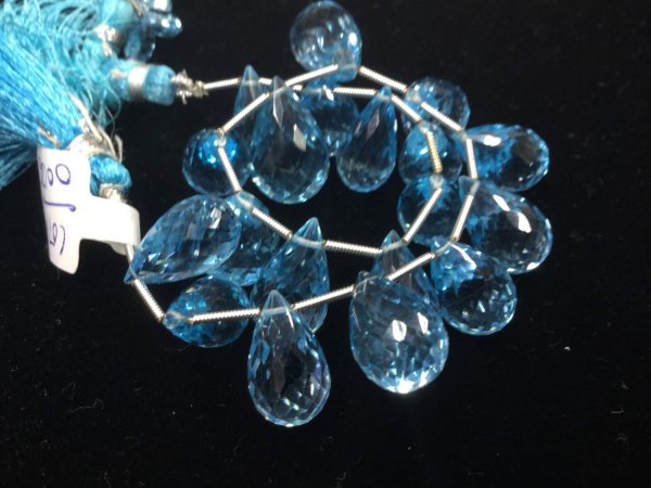 Sky Blue Topaz Drops Faceted
