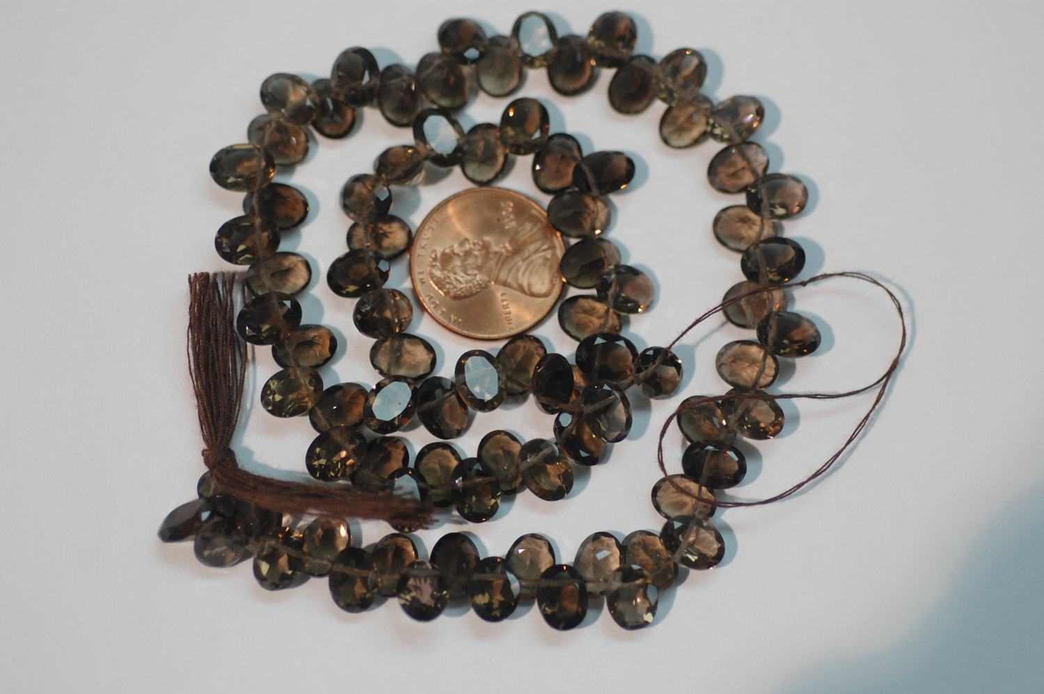 Smokey Oval Faceted