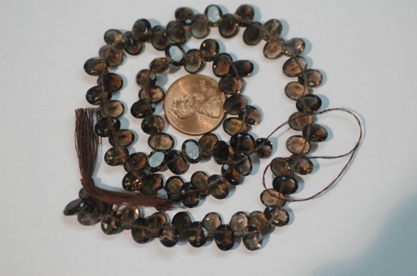 Smokey Oval Faceted