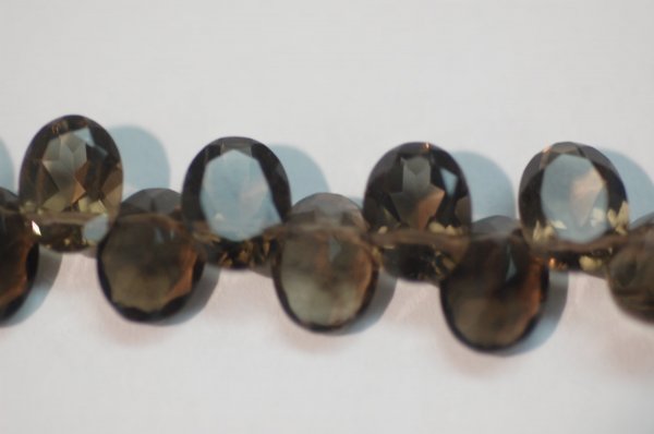 Smokey Oval Faceted