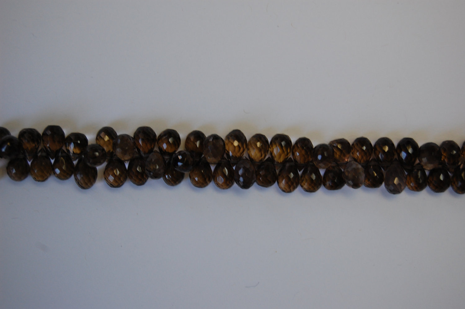 Smokey Quartz drops faceted