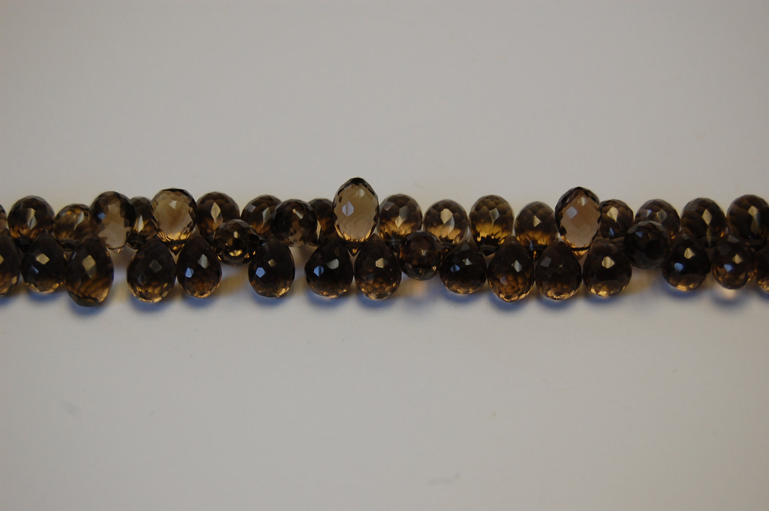 Smokey Quartz drops faceted