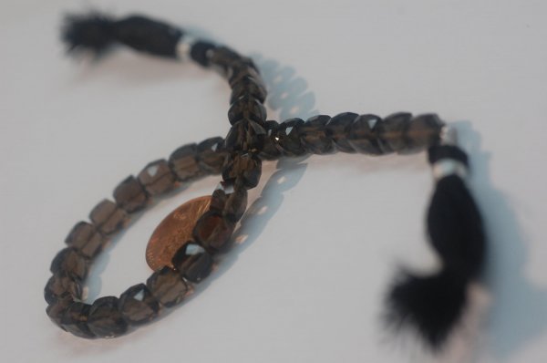 Smokey Quartz Cube Faceted