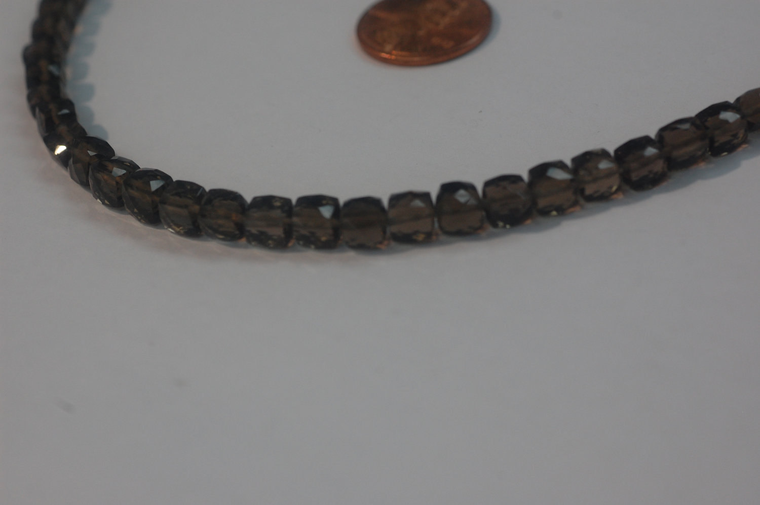 Smokey Quartz Cube Faceted