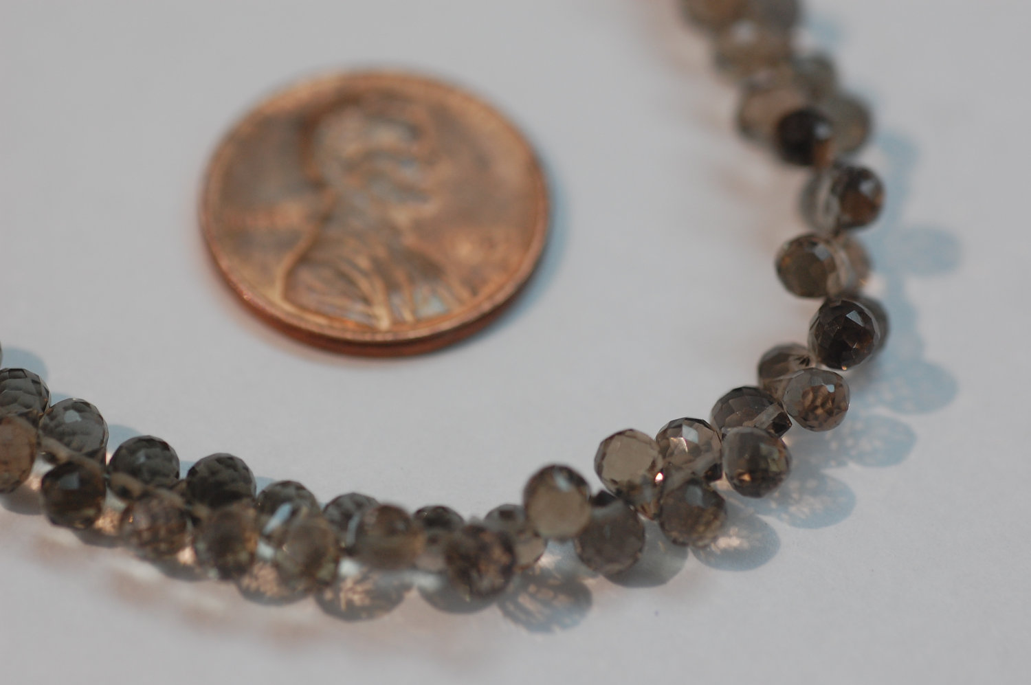 Smokey Quartz Drops Faceted