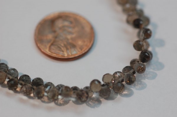 Smokey Quartz Drops Faceted