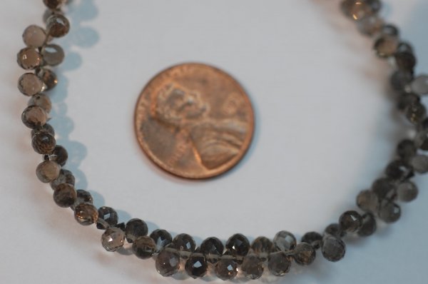 Smokey Quartz Drops Faceted