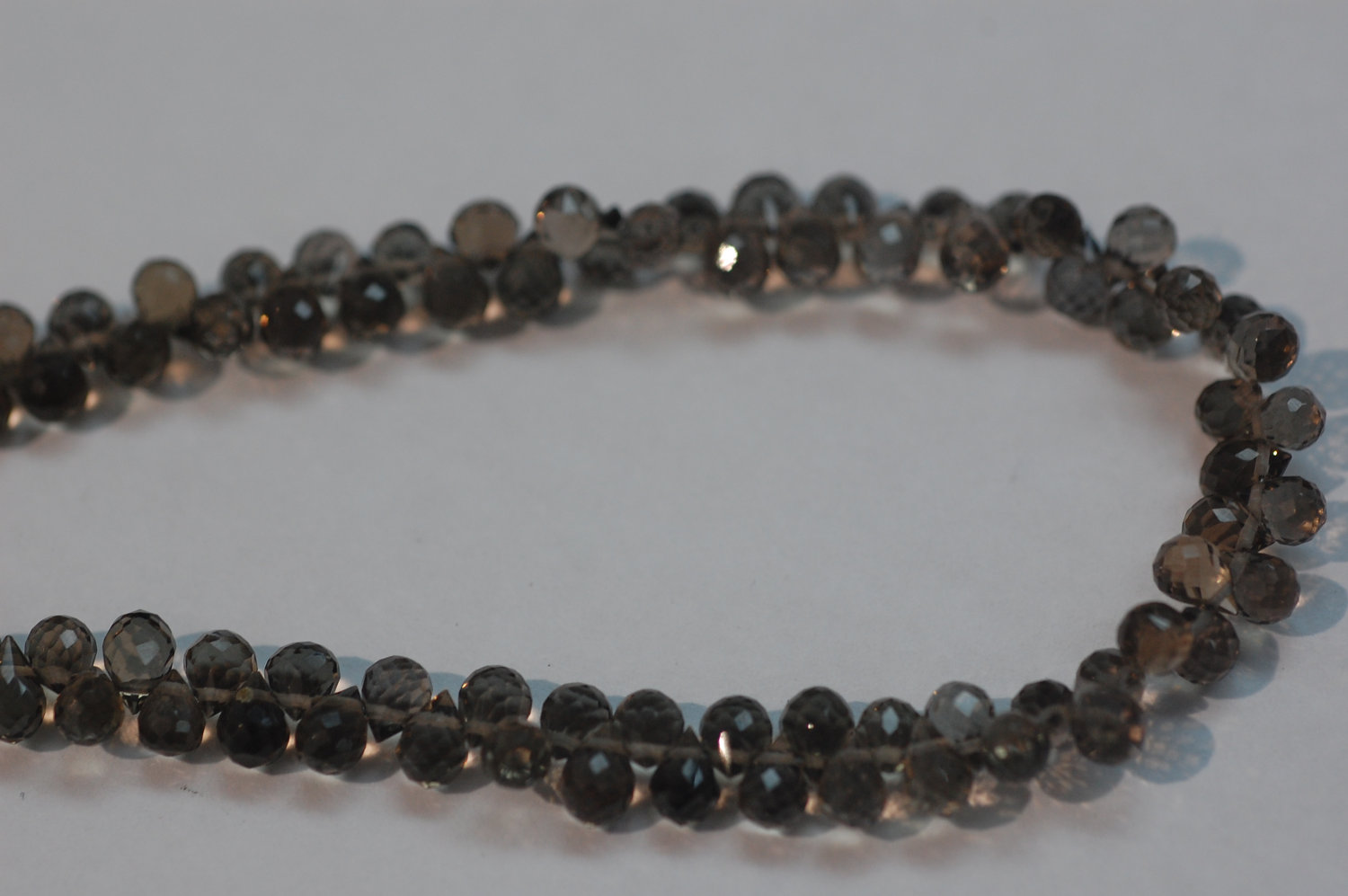 Smokey Quartz Drops Faceted
