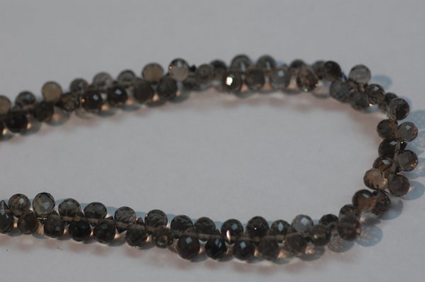 Smokey Quartz Drops Faceted