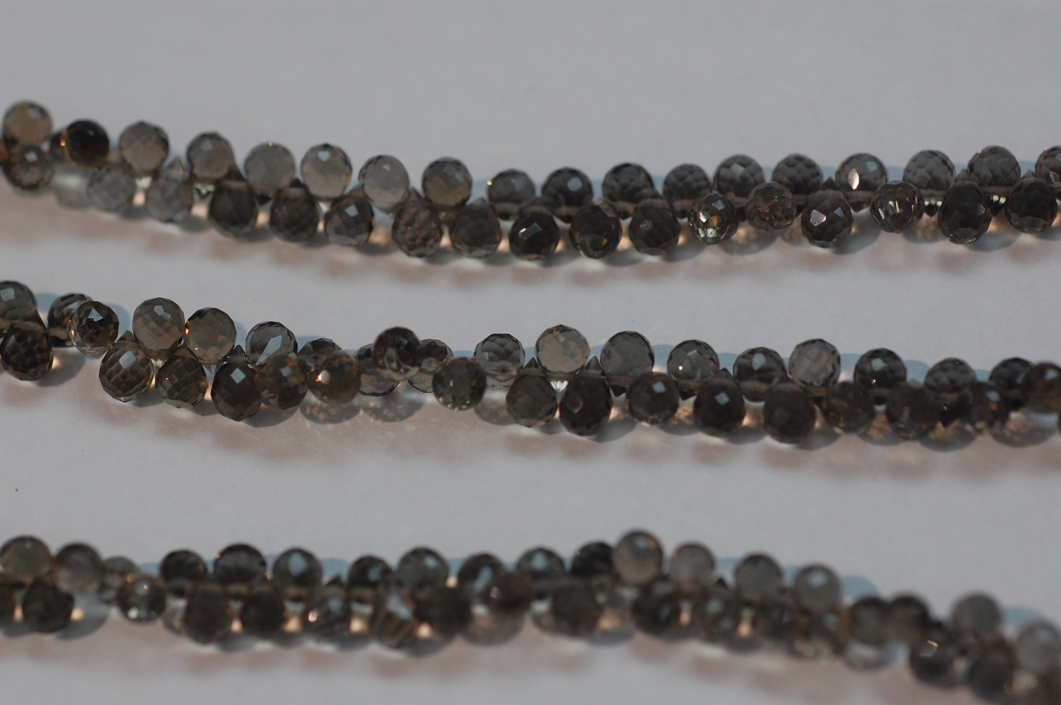Smokey Quartz Drops Faceted