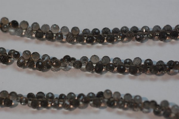 Smokey Quartz Drops Faceted