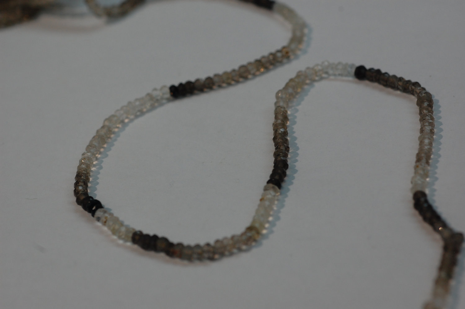 Smokey Rondelle Faceted