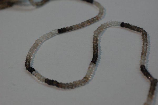 Smokey Rondelle Faceted