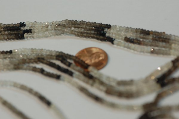 Smokey Rondelle Faceted