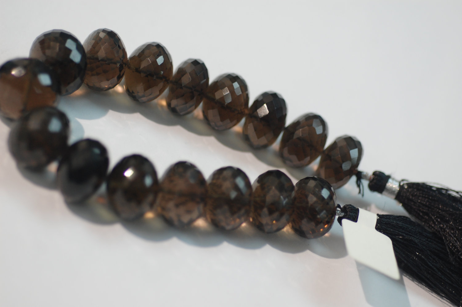 Smokey Rondelle Faceted