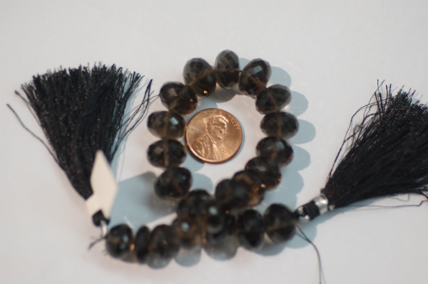 Smokey Rondelle Faceted