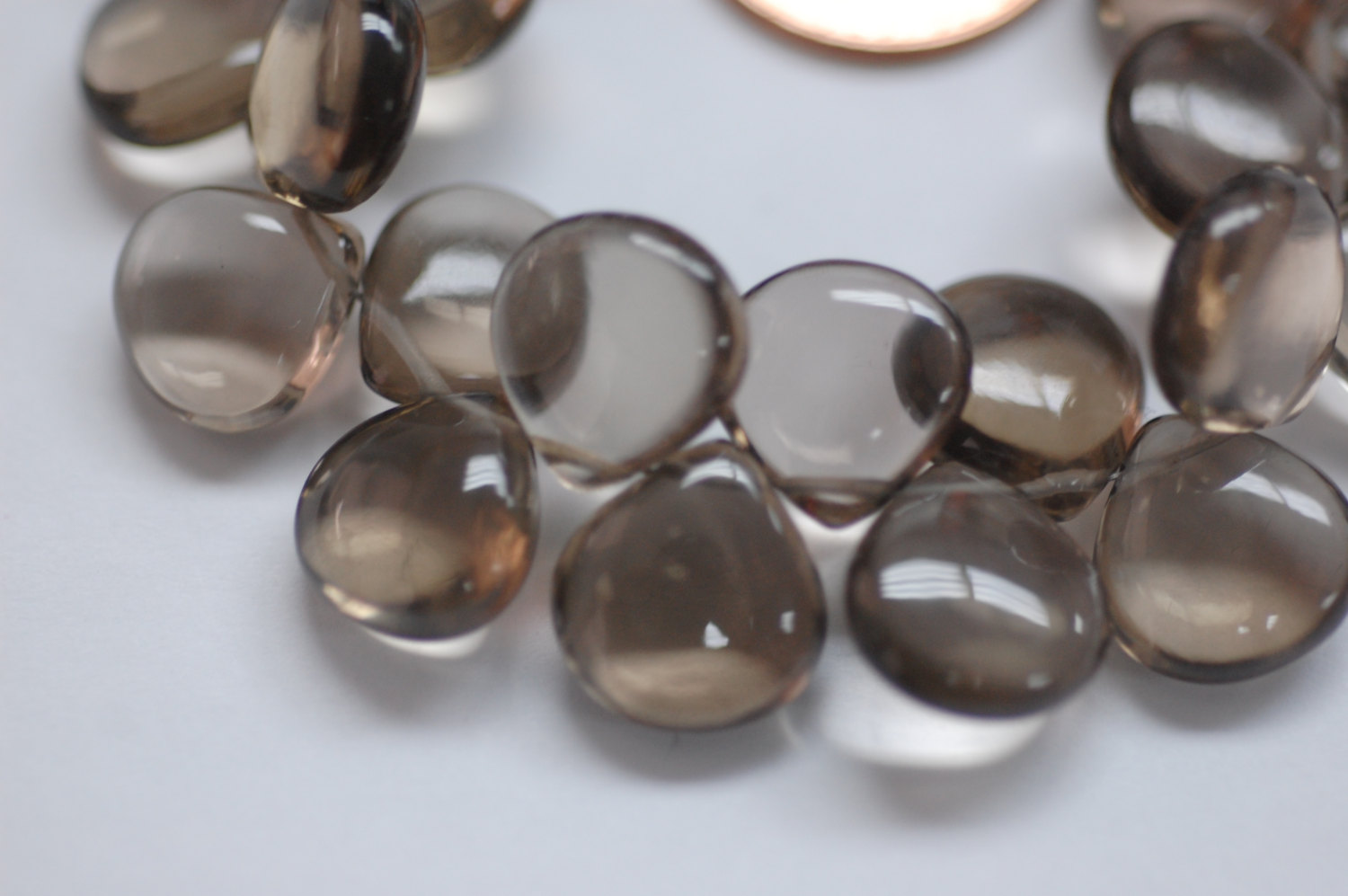 Smokey Smooth Heart Faceted