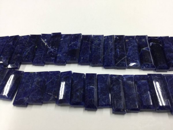 Sodalite Rectangles Faceted