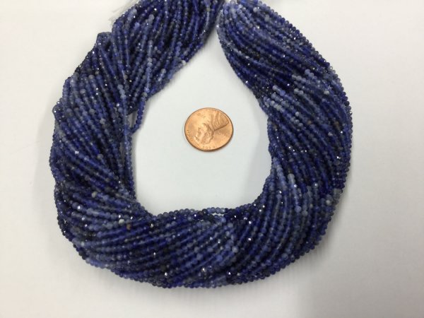 Sodalite Rondelles Faceted