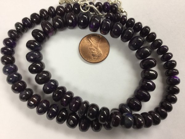 Sugilite Rondelles Smooth