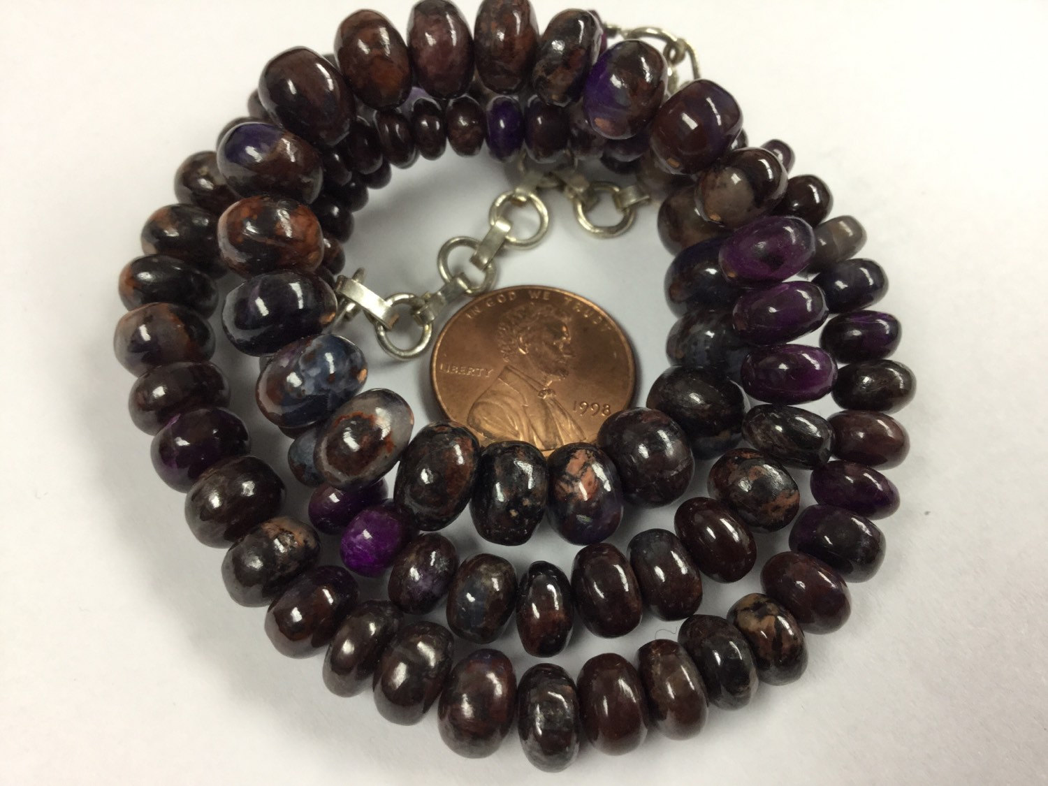 Sugilite Rondelles Smooth