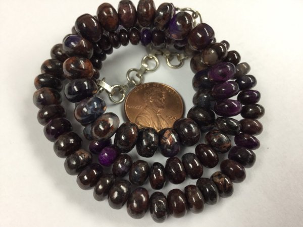 Sugilite Rondelles Smooth