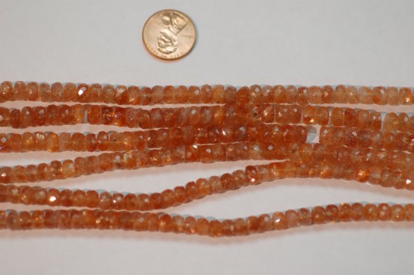 Sun Stone Rondelle Faceted